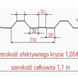 T35 - schemat i wymiary trapezu dachowego Bratex Konin