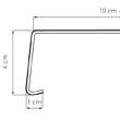 Parapet okienny zewnętrzny stalowy rysunek techniczny - JAW Konin