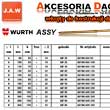 Tabela rozmiarów wkrętów talerzowych ASSY do łączenia drewna konstrukcyjnego