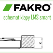 Schody strychowe metalowe 3-elemmentowe Fakro LMS SMART - schemat klapy